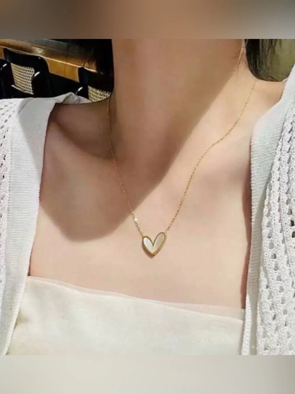 Gold Plated Stainless Steel Heart Necklace  | Minimal Romantic